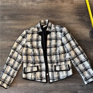Chico's Black and White Plaid Men's Jacket